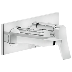 Gessi Rilievo 59138#031 Встраиваемый смеситель для ванной на 2 источника, с изливом 169мм и переключателем (внешние части), цвет: хром фото