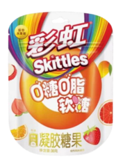 Мягкие конфеты Skittles zero sugar color fruit