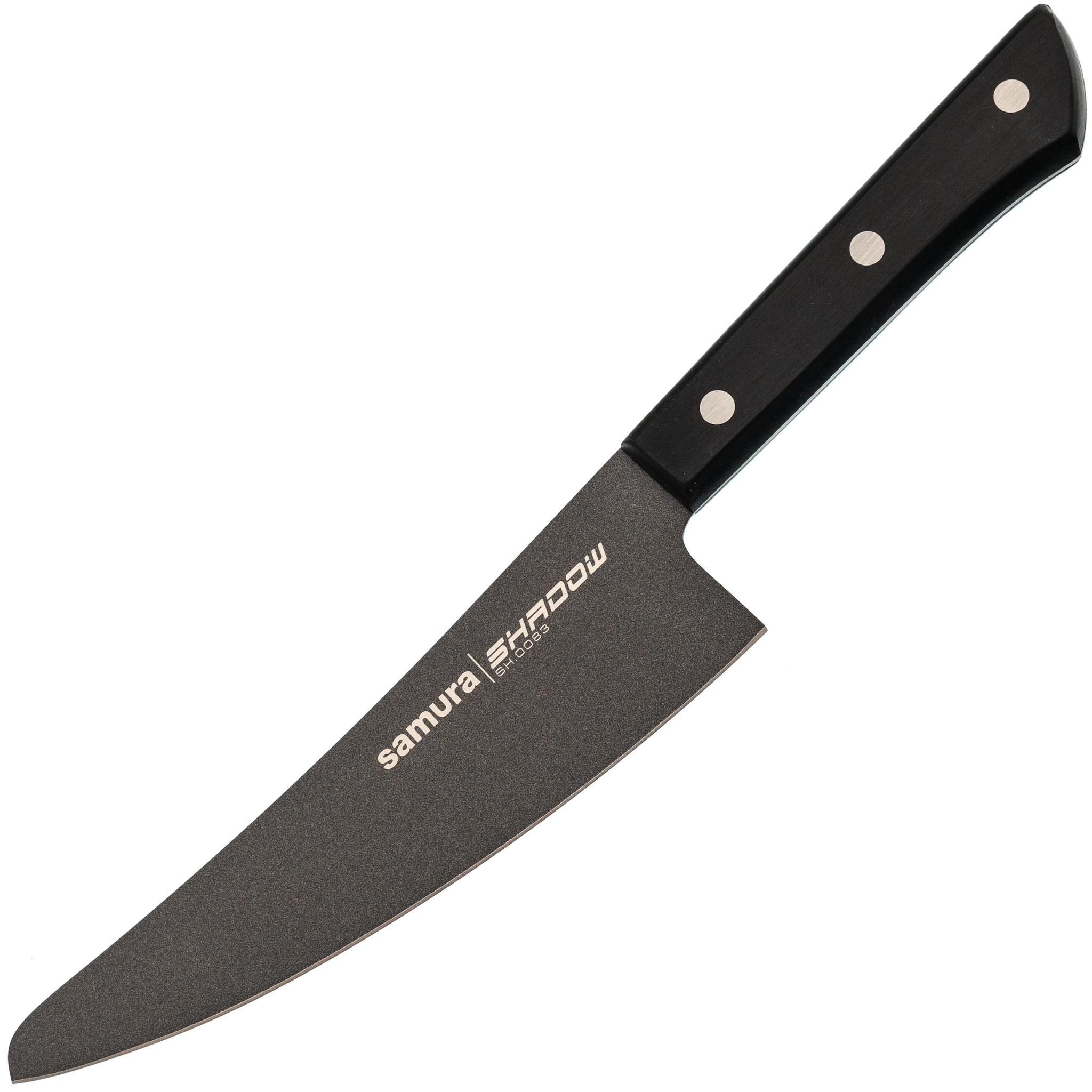Поварской кухонный шеф-нож Samura Shadow 16.6 см, сталь Aus 8, сталь AUS-8, рукоять ABS-Пластик