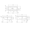 Duravit Vero 700133000000000 Ванна 1700х750 мм, акриловая, прямоугольная встраиваемая или с панелями, наклон спины слева,цвет белый