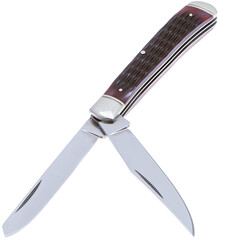 Фото Нож складной Cold Steel Trapper, сталь 8Cr13MoV, рукоять кость, коричневый