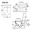 Villeroy&Boch ViClean V0E100S0 Унитаз подвесной безободковый, сиденье с функцией биде в комплекте