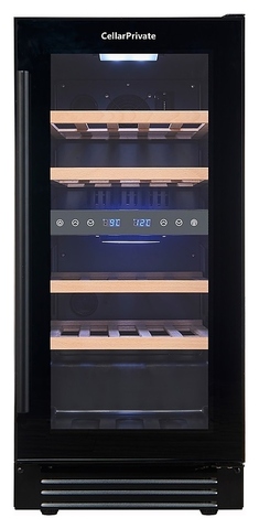 Винный шкаф Cellar Private CP027-2TB черная дверь
