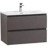 BelBagno KRAFT 39-700/390-2C-SO-GSO База под раковину подвесная с фрезерованными ручк. по всей дл. фасада с 2 выкатн. ящ.,Темно-Серый Мат.,700x395x500