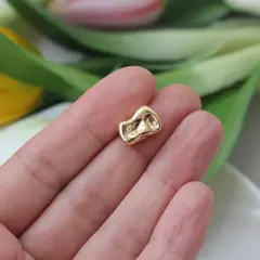 Бусина разделитель (спейсер) фриформ, 13*9 мм, позолота, П909