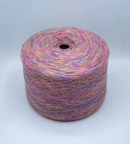 Pinori Filati (пр.Италия), art- Recy-Cot, 333м(смотка в 5 нитей)/100гр.100% хлопок, цвет-Ягодный смузи, арт.29563