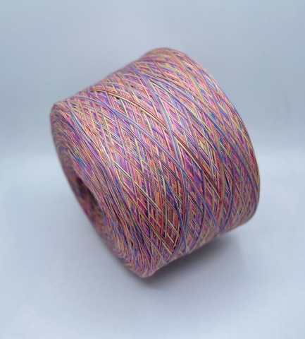 Pinori Filati (пр.Италия), art- Recy-Cot, 333м(смотка в 5 нитей)/100гр.100% хлопок, цвет-Ягодный смузи, арт.29563