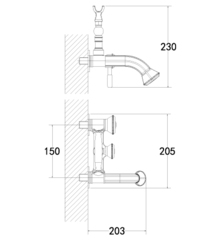 Смеситель для ванны с фиксированным изливом LEMARK JASMINE – LM6612B