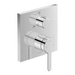 Duravit C.1 C15210011010 Смеситель для ванны скрытого монтажа (наружная часть квадрат) с перепускным клапаном, цвет: хром фото