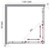 BelBagno Uno UNO-AH-2-120/80-P-CR Душевой уголок прямоугольный, цвет: хром