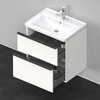 Duravit D-Neo DE435401818 Тумбочка подвесная, 634x452хh625 мм, 2 ящика, цвет: Белый матовый (для раковины 236765)
