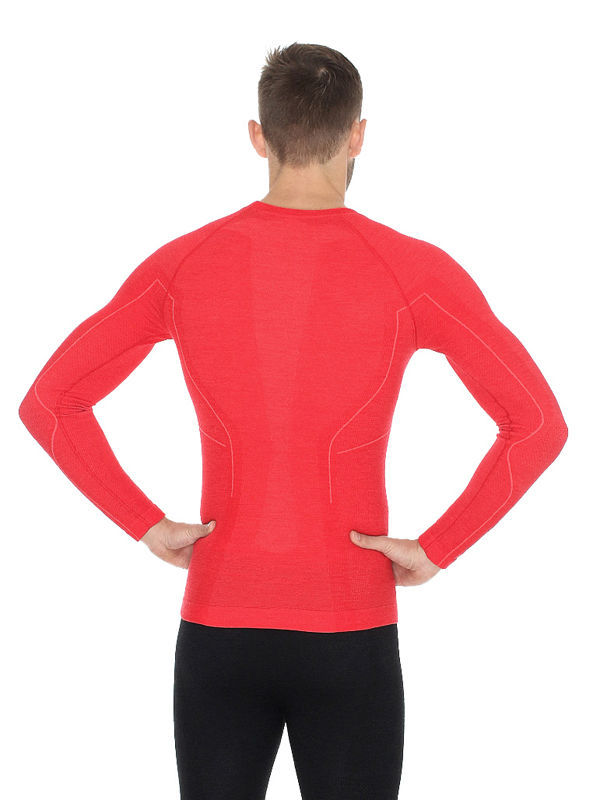 Термобелье мужское Brubeck Active Wool терморубашка красная - 2