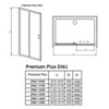Radaway Premium Plus DWJ 33343-01-01N Дверь душевая в нишу раздвижная 151,5х190 см