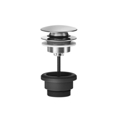 Gessi 316 54599#239 Донный клапан нажимной “Stop&Go”, для раковин без перелива, цвет Steel Brushed фото