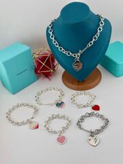 Колье Heart из серебра c подвеской сердце на замке тогл,коллекция RETURN to LOVE