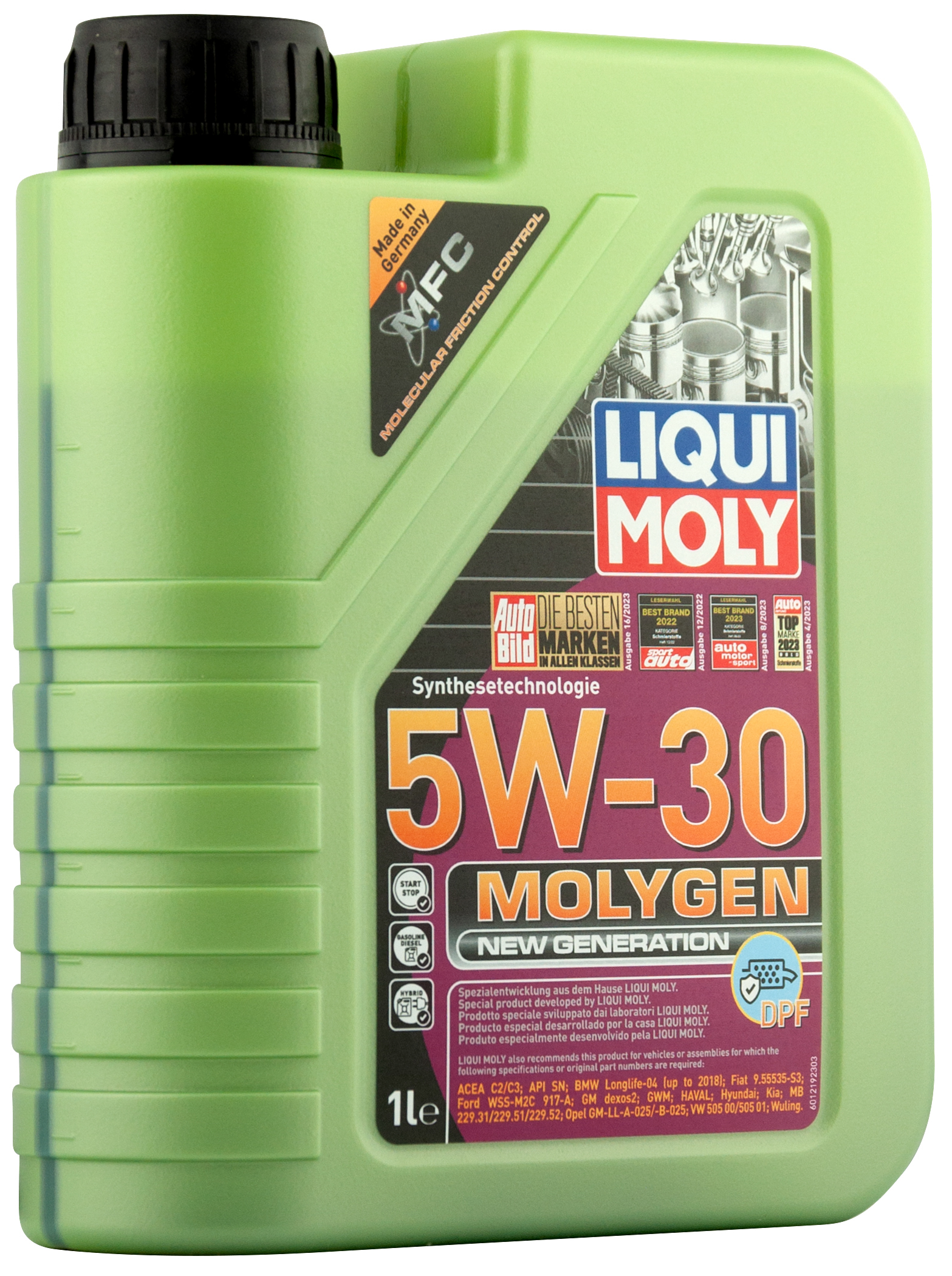 Моторное масло Liqui Moly Molygen New Generation DPF 5W30, НС-синтетическое, 1л