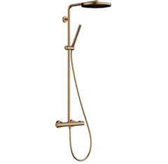 Hansgrohe Pulsify S Puro Showerpipe 1jet 24222140 Душевая стойка с термостатом, шлифованная бронза фото