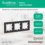 3-постовая рамка, универсальная - AtlasDesign - карбон — фото 4