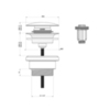Gessi 316 54599#239 Донный клапан нажимной “Stop&Go”, для раковин без перелива, цвет Steel Brushed