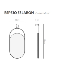 Зеркало настенное Espejo Eslabon орех с золотой отделкой