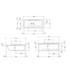 Duravit DuraStyle 700294000000000 Ванна 1700х700 мм,, прямоугольная, встраиваемая или версия с панелями и ножками, с наклоном для спины слева, цвет белый