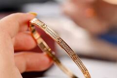 16237- Браслет LOVE small model pave lux качество white/rose/yellow VGOLD