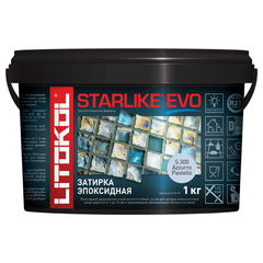 Затирка швов эпоксидная Litokol Starlike Evo S.300 Azzurro Pastello, 1 кг
