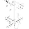 Hansgrohe Pulsify S Puro Showerpipe 1jet 24222140 Душевая стойка с термостатом, шлифованная бронза