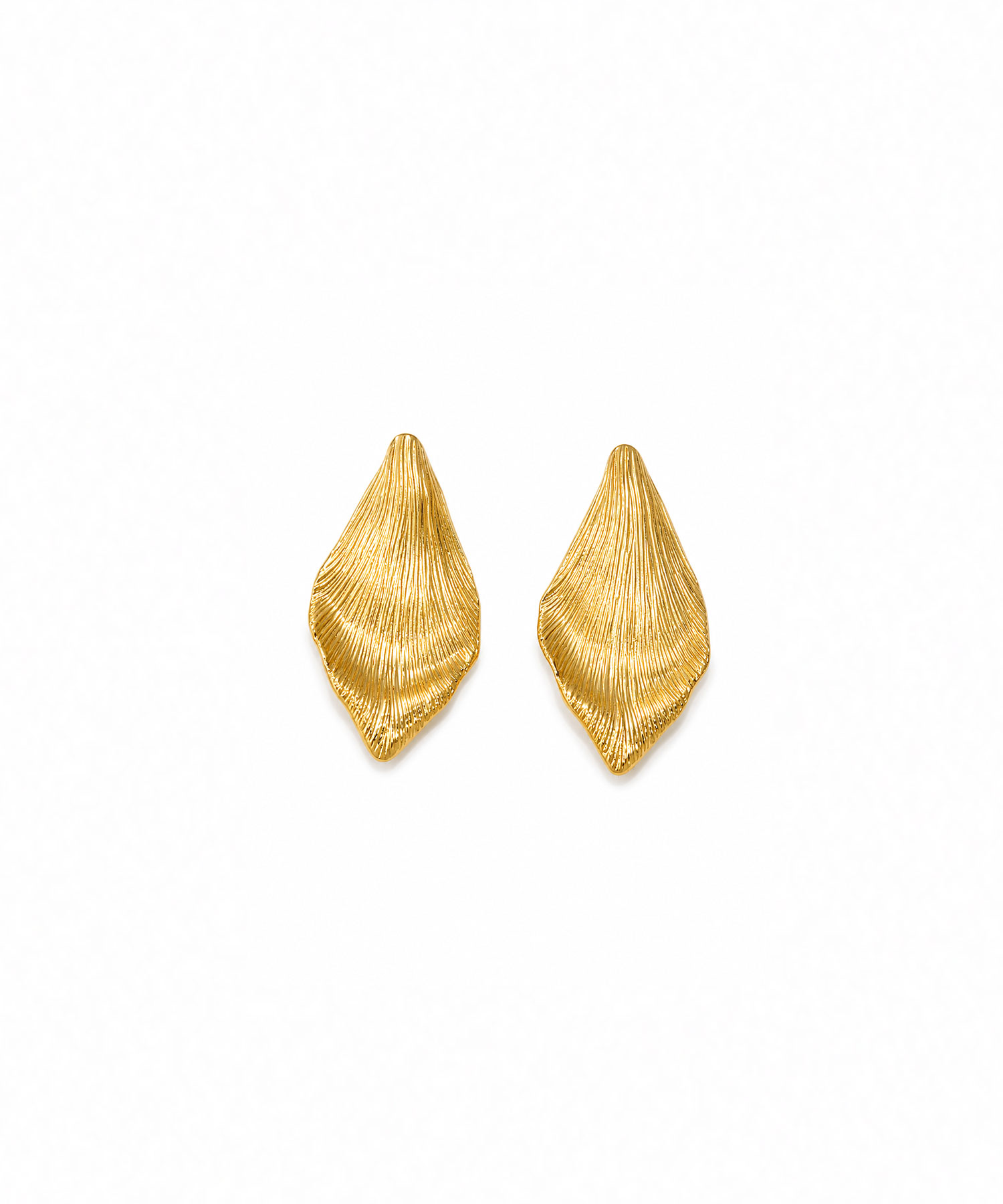Серьги Лист тюльпана gold