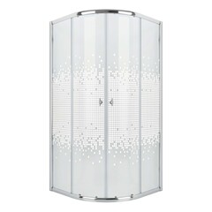 Душевое ограждение Niagara Eco NG-1001-14 (90х90х190) четверть круга,раздвижное,хром,стекло мозаика,1 место