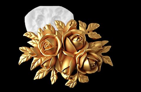 Силиконовый молд № 2065 Композиция из роз