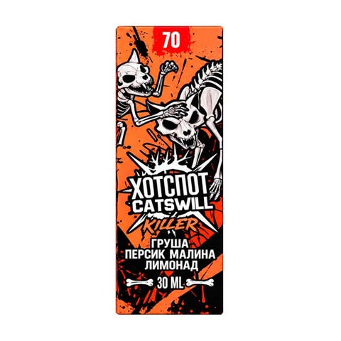 Жидкость HOTSPOT x CATSWILL Salt 2% ULTRA 70mg - Груша Персик Малина Лимонад