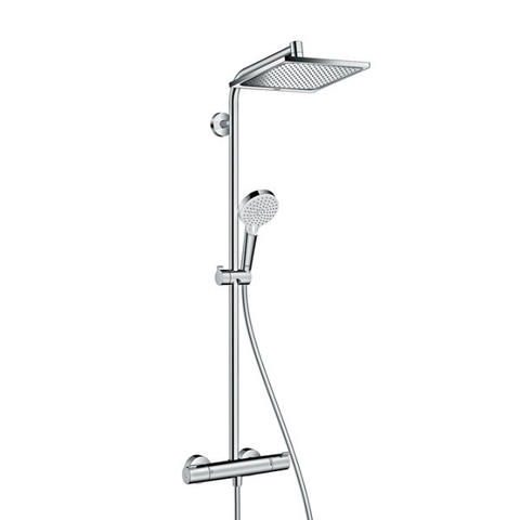 Hansgrohe Crometta E 27281000 Душевая система внешнего монтажа с термостатом 120,1 см с верхней лейкой 24х24 см
