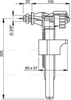 Alcaplast A16P-3/8" Впускной механизм с бок. подводкой и металлической резьбой (для пластиковых бачков)
