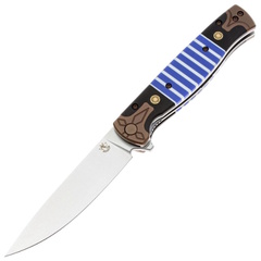 Фото Складной нож Steelclaw Хорс-03 сталь VG-10, рукоять White/Blue G10