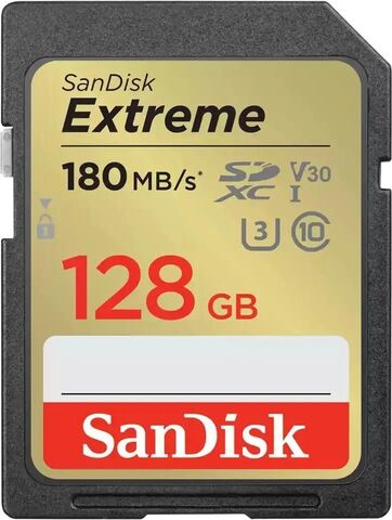 Карта памяти SanDisk 128GB Extreme SDXC UHS-I C10 U3 V30 4K