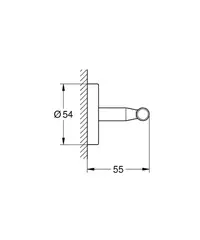 Крючок двойной Grohe Bau Cosmopolitan 40461001