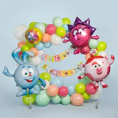 Гирлянда Флажки, Смешарики, С Днем Рождения!