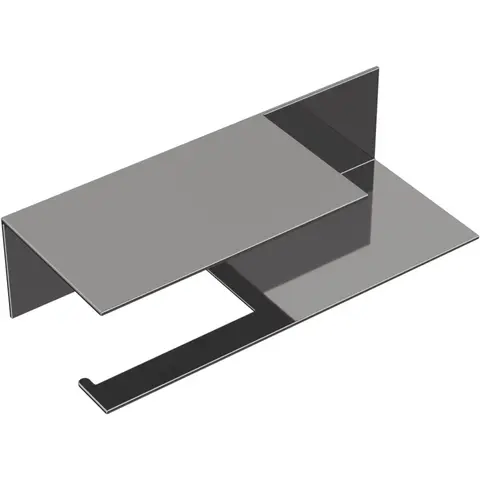 Boheme 10721-2-SGM Держатель для туалетной бумаги c полкой Qubic Shine Gun Metal