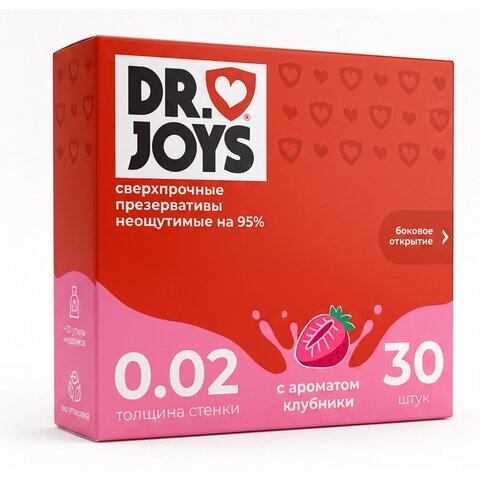 Презервативы Dr.Joys с ароматом клубники (30 шт, 002)