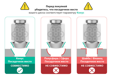 Гайки колесные м12*1.5 высота 34мм ключ 21мм конус хром c металлическим ободком - 20шт для Hyundai, KIA под штамповки с колпаками