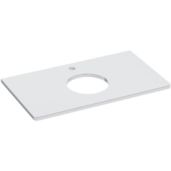Lemark MIANO LM06M80S Столешница 80 см под 1 раковину из стекла, цвет: Белый фото
