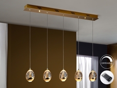 Подвесной светильник Rocio 5L золотой DIMMABLE