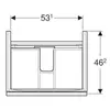 Geberit Acanto 500.609.16.1 Тумба под раковину, 59.5x53.5x47.5см, черный / лакированный матовый, черный / глянцевое стекло