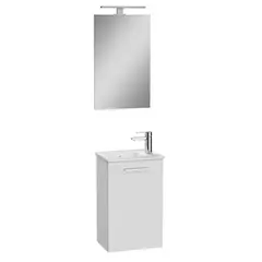 VitrA Mia 69576 Комплект мебели, 40 см, с дверцами, (тумба, раковина, зеркало), цвет белый глянец фото