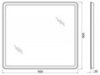 BelBagno Marino SPC-MAR-600-600-LED-TCH Зеркало с встроенным светильником и кнопочным выключателем, цвет: белый