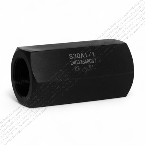 Фото S30A1/1 - Обратный клапан трубного монтажа Ду32, G1 1/2 с давлением открытия 0,5 бар