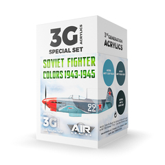 Набор красок AK interactive Soviet Fighter Colors 1943-1945 Set 3G, 3 краски