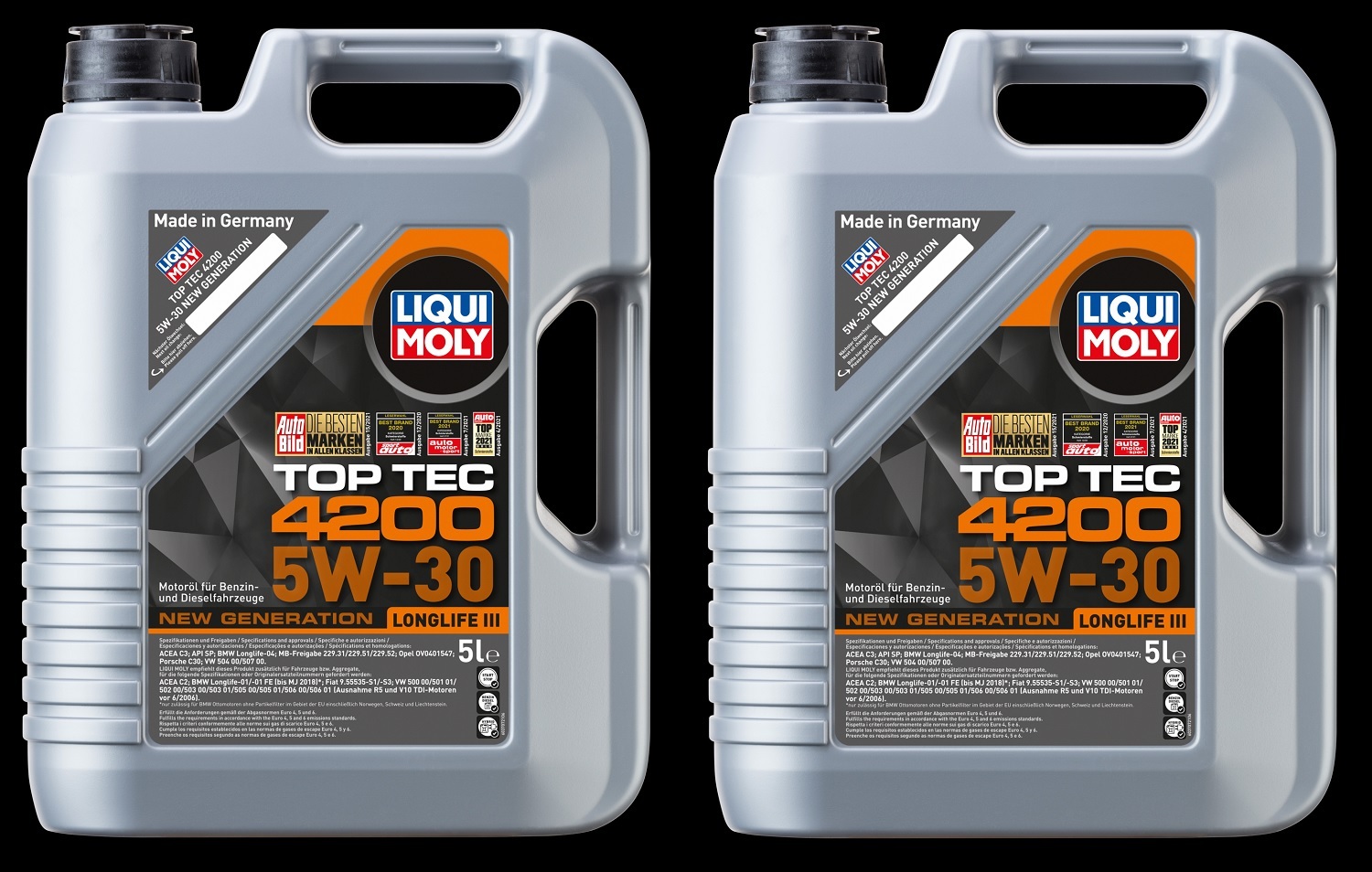 Liqui Moly Top Tec 4200 5W30 НС синтетическое моторное масло для Volkswagen 10л