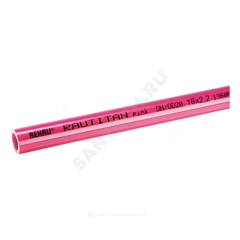 Труба PE-Xa/EVOH Дн 20х2,8 Ру10 Тмакс=95C L=6м RAUTITAN pink Rehau 11360521006
